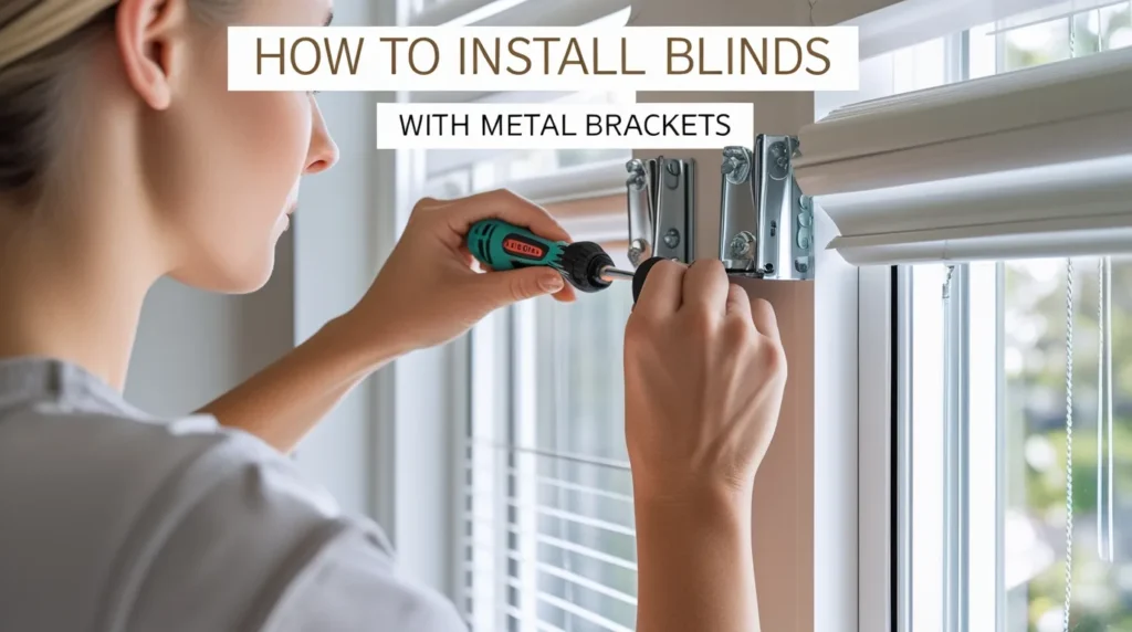 how to install blinds with metal brackets