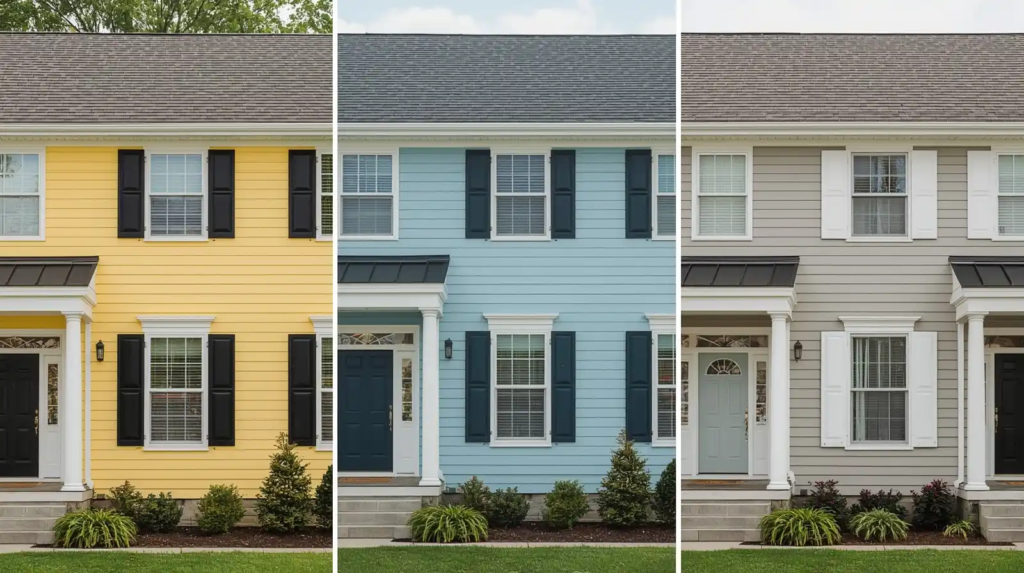 What Color Shutters Work with Yellow, Blue, and Gray Homes