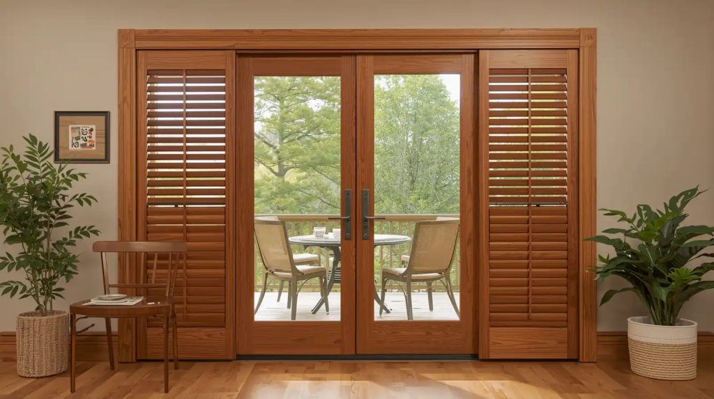 Wood Shutters for Sliding Glass